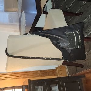 African inspired leather crossbody bag